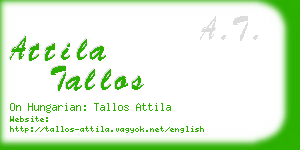 attila tallos business card